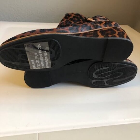 New KENNETH COLE Gentle Souls Ella Leopard Booties Calf Hair 7.5 MSRP $200 - Picture 6 of 9